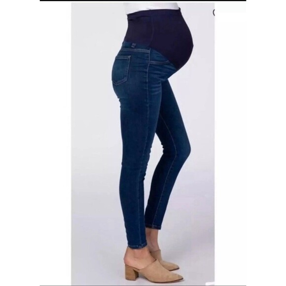 Pinkblush Medium Wash Stretch Skinny Maternity Jeans size 25 Blue - Picture 3 of 11